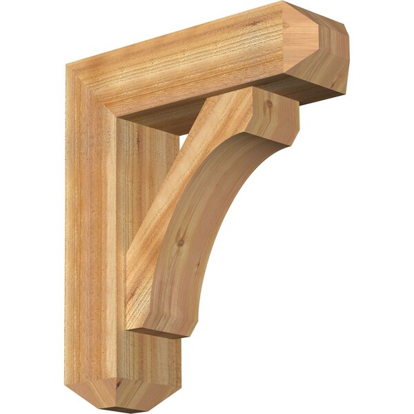 Ekena Millwork Legacy Craftsman Rough Sawn Bracket w/ Offset Brace, Western Red Cedar, 8"W x 26"D x 30"H BKT0806X26X30LEC04RWR - main